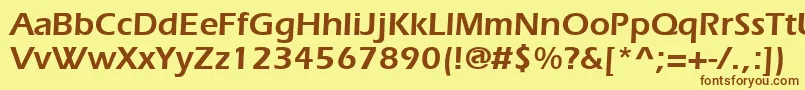 Erieblk0 Font – Brown Fonts on Yellow Background