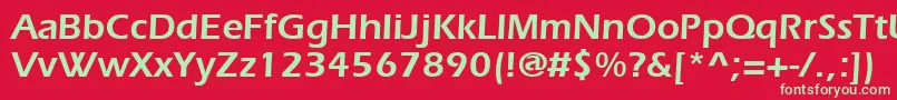Erieblk0 Font – Green Fonts on Red Background