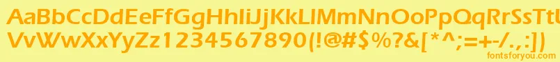 Erieblk0 Font – Orange Fonts on Yellow Background