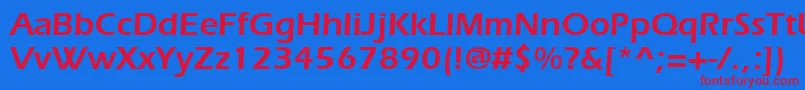 Erieblk0 Font – Red Fonts on Blue Background