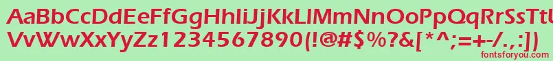 Erieblk0 Font – Red Fonts on Green Background