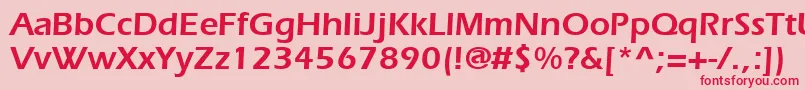 Erieblk0 Font – Red Fonts on Pink Background