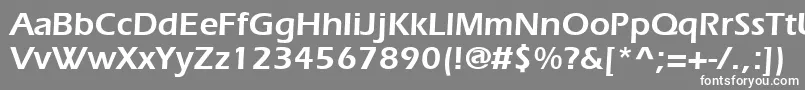 フォントErieblk0 – 灰色の背景に白い文字