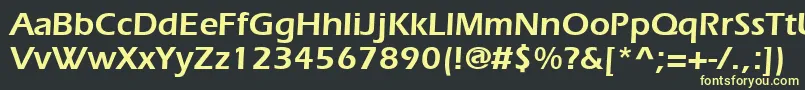 Erieblk0 Font – Yellow Fonts on Black Background