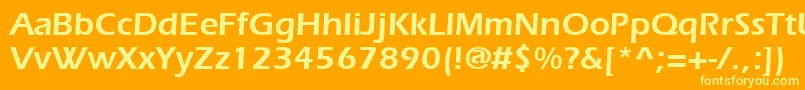 Erieblk0 Font – Yellow Fonts on Orange Background