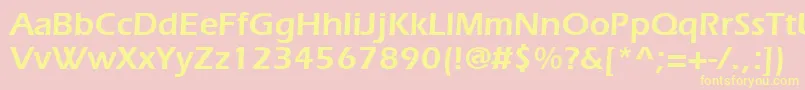 Erieblk0 Font – Yellow Fonts on Pink Background