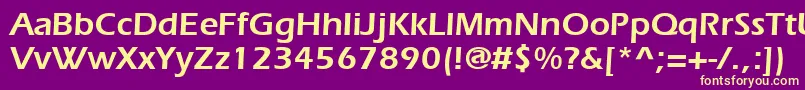Erieblk0 Font – Yellow Fonts on Purple Background