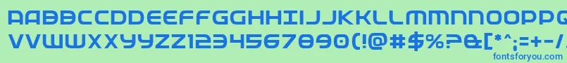 Fedservice Font – Blue Fonts on Green Background