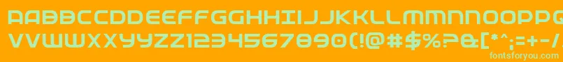 Шрифт Fedservice – зелёные шрифты на оранжевом фоне