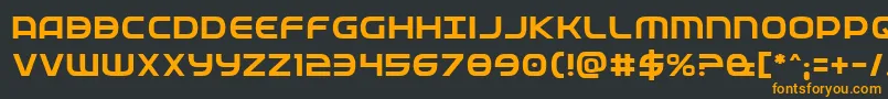 Fedservice Font – Orange Fonts on Black Background