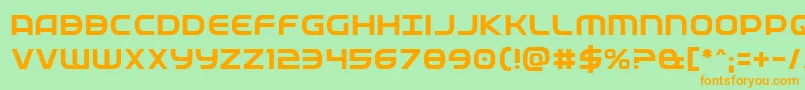 Fedservice Font – Orange Fonts on Green Background