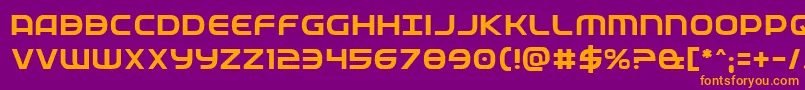 Fedservice Font – Orange Fonts on Purple Background