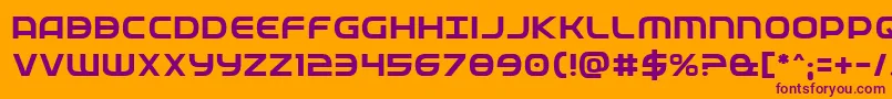 Fedservice Font – Purple Fonts on Orange Background