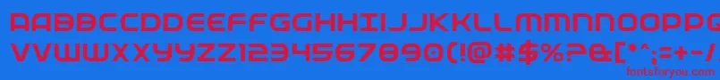 Fedservice Font – Red Fonts on Blue Background