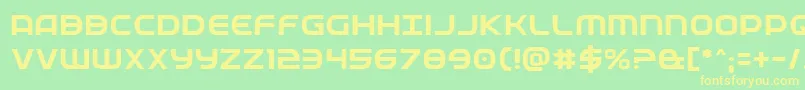 Fedservice Font – Yellow Fonts on Green Background