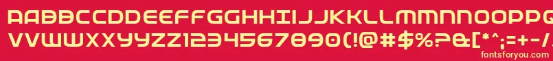 Fedservice Font – Yellow Fonts on Red Background