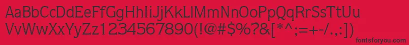 ItcQuorumLtBook Font – Black Fonts on Red Background