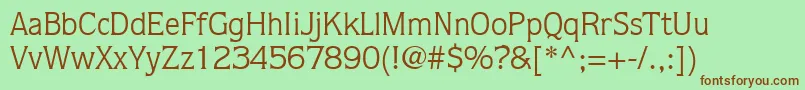 ItcQuorumLtBook Font – Brown Fonts on Green Background