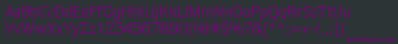 フォントItcQuorumLtBook – 黒い背景に紫のフォント