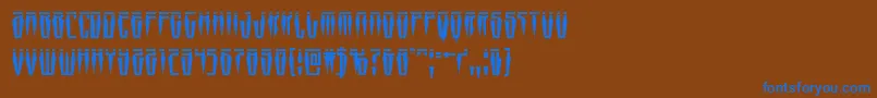 Swordtoothlaser Font – Blue Fonts on Brown Background