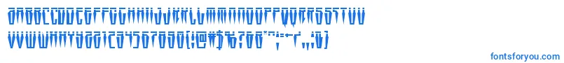 Swordtoothlaser-Schriftart – Blaue Schriften auf weißem Hintergrund