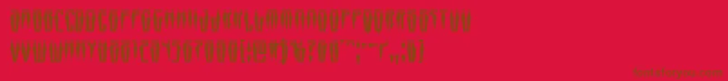 Swordtoothlaser-fontti – ruskeat fontit punaisella taustalla