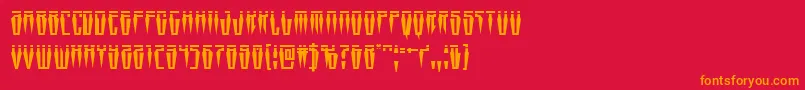Swordtoothlaser Font – Orange Fonts on Red Background