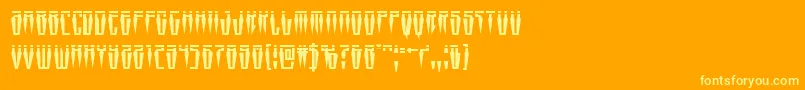 Weitere Informationen zur Swordtoothlaser-Schriftart Swordtoothlaser-Schriftart – Gelbe Schriften auf orangefarbenem Hintergrund
