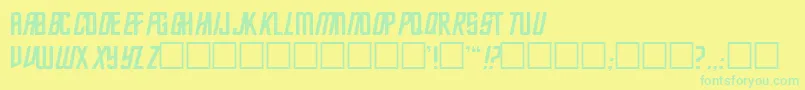 Federationclassic-Schriftart – Grüne Schriften auf gelbem Hintergrund