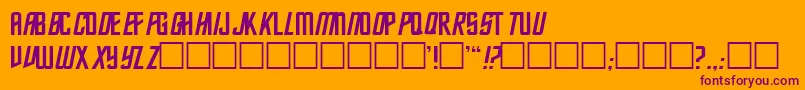 Federationclassic Font – Purple Fonts on Orange Background