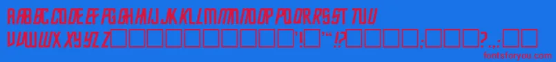 Federationclassic Font – Red Fonts on Blue Background