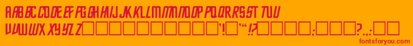 Federationclassic Font – Red Fonts on Orange Background