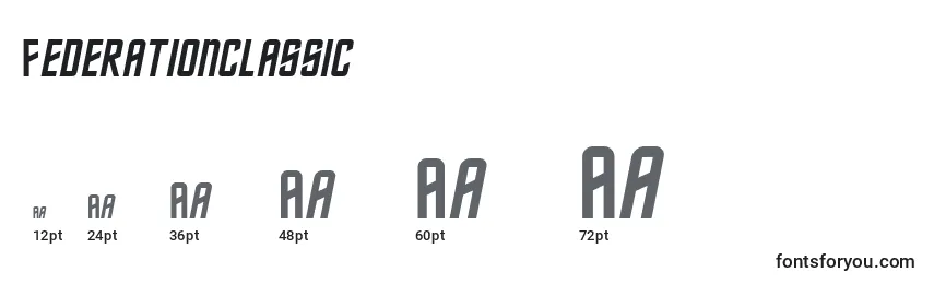 Federationclassic Font Sizes