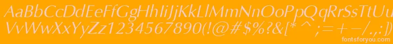 OpmO Font – Pink Fonts on Orange Background