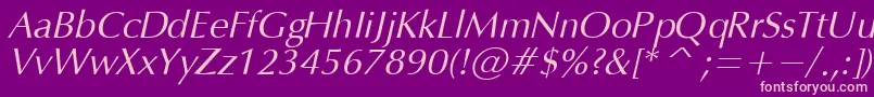 OpmO Font – Pink Fonts on Purple Background