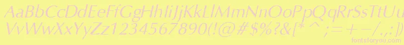 OpmO Font – Pink Fonts on Yellow Background