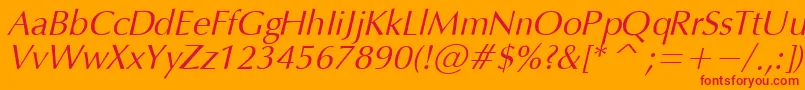 OpmO Font – Red Fonts on Orange Background