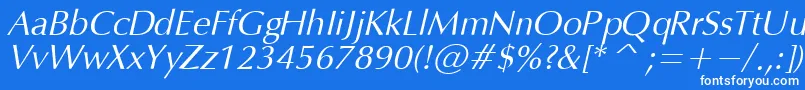 フォントOpmO – 青い背景に白い文字