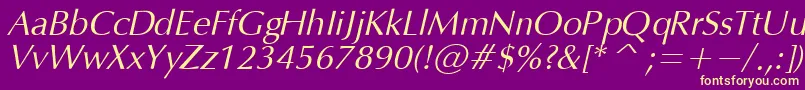 OpmO Font – Yellow Fonts on Purple Background