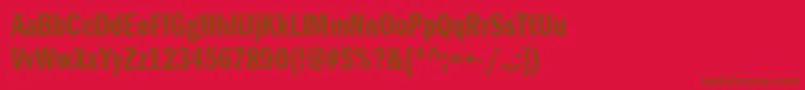 ItcFranklinGothicLtDemiCompressed Font – Brown Fonts on Red Background
