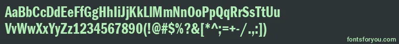 Czcionka ItcFranklinGothicLtDemiCompressed – zielone czcionki na czarnym tle