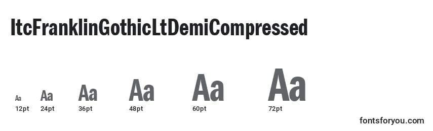 ItcFranklinGothicLtDemiCompressed Font Sizes