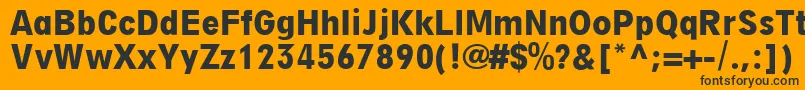 DigiGroteskLtBoldCondensed Font – Black Fonts on Orange Background