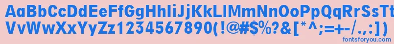 DigiGroteskLtBoldCondensed Font – Blue Fonts on Pink Background