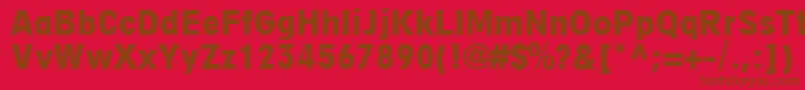 DigiGroteskLtBoldCondensed Font – Brown Fonts on Red Background