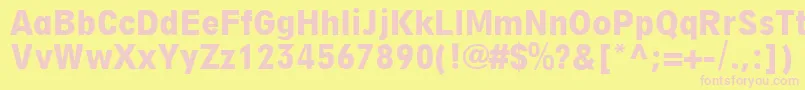 DigiGroteskLtBoldCondensed Font – Pink Fonts on Yellow Background