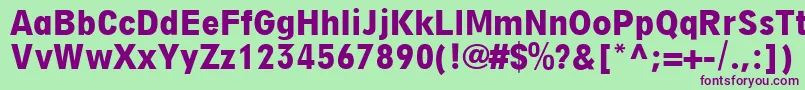 DigiGroteskLtBoldCondensed Font – Purple Fonts on Green Background