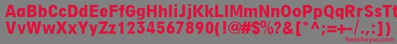 DigiGroteskLtBoldCondensed Font – Red Fonts on Gray Background