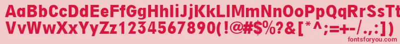 DigiGroteskLtBoldCondensed Font – Red Fonts on Pink Background