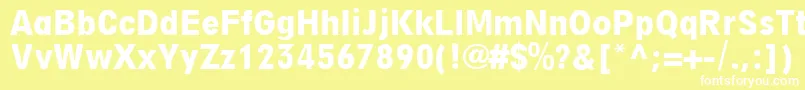 DigiGroteskLtBoldCondensed Font – White Fonts on Yellow Background